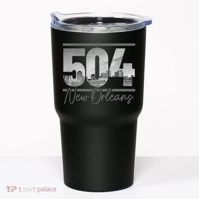 New Orleans 504 Area Code Skyline Louisiana Tumbler
