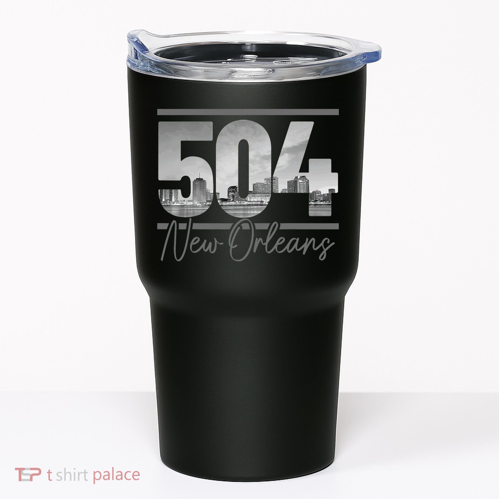 New Orleans 504 Area Code Skyline Louisiana Tumbler