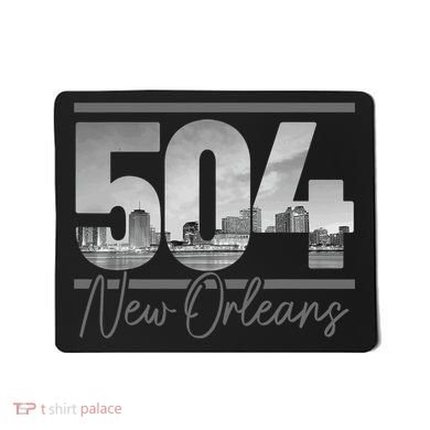 New Orleans 504 Area Code Skyline Louisiana Mousepad