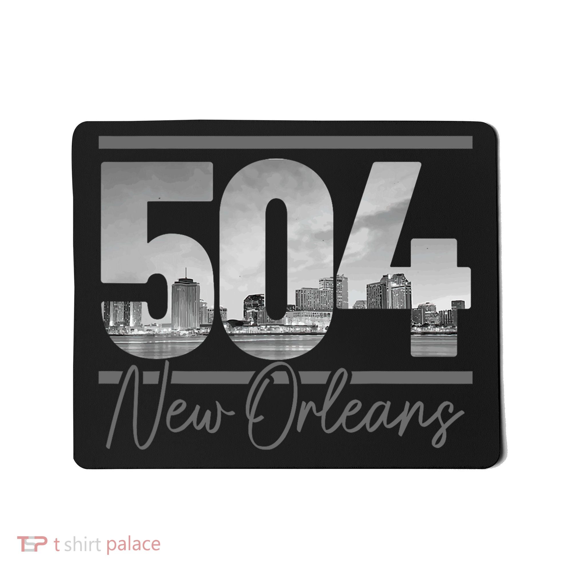 New Orleans 504 Area Code Skyline Louisiana Mousepad