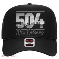New Orleans 504 Area Code Skyline Louisiana Hat thumb 0