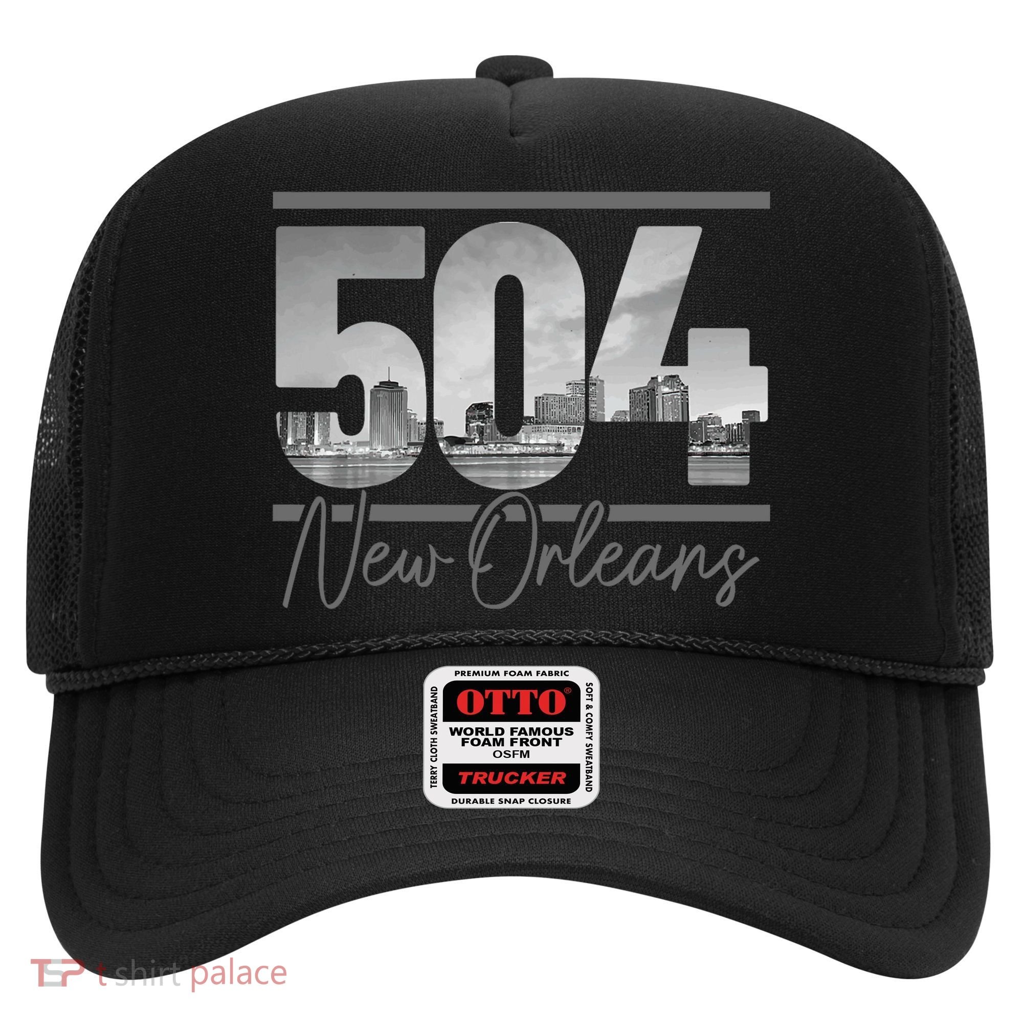 New Orleans 504 Area Code Skyline Louisiana Hat