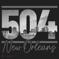 New Orleans 504 Area Code Skyline Louisiana Hat thumb 2