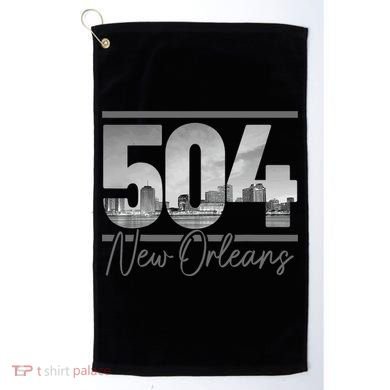 New Orleans 504 Area Code Skyline Louisiana Golf Towel