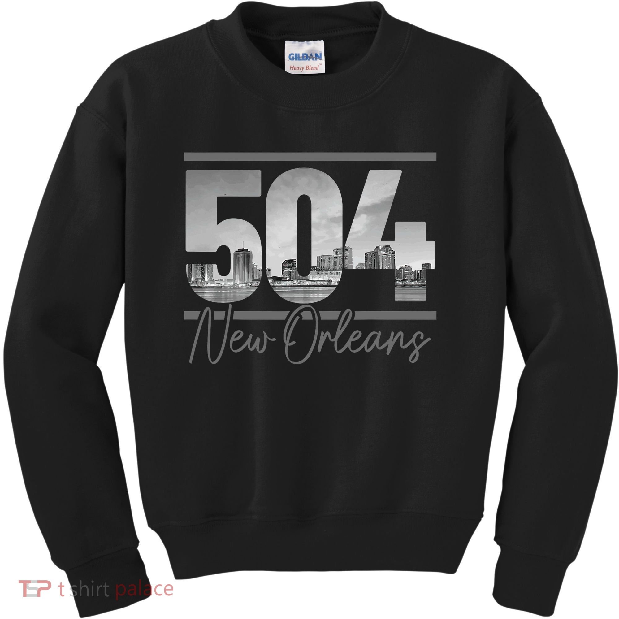 New Orleans 504 Area Code Skyline Louisiana Kids Sweatshirt