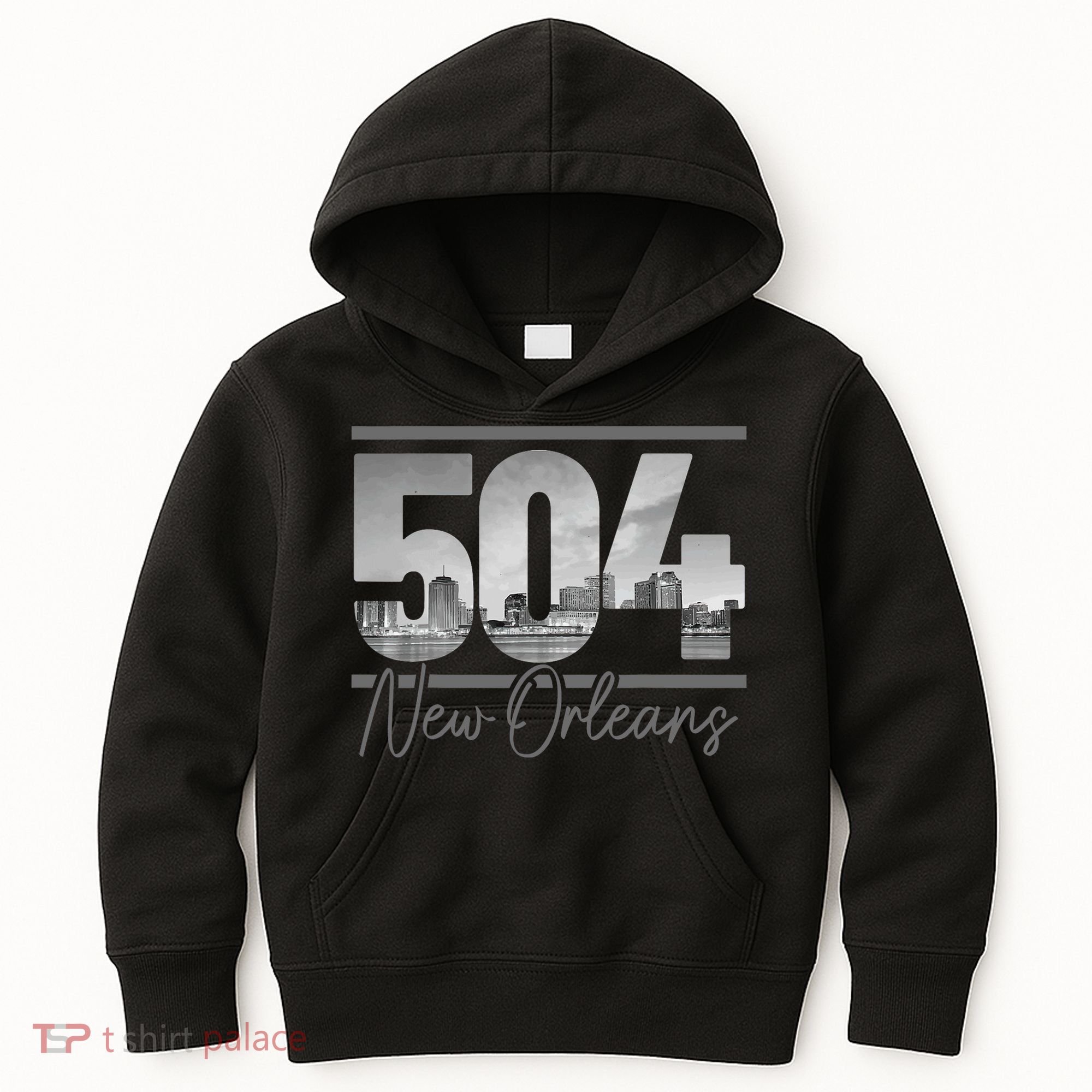New Orleans 504 Area Code Skyline Louisiana Kids Hoodie