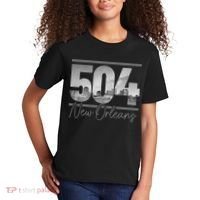 New Orleans 504 Area Code Skyline Louisiana Kids T-Shirt thumb 2