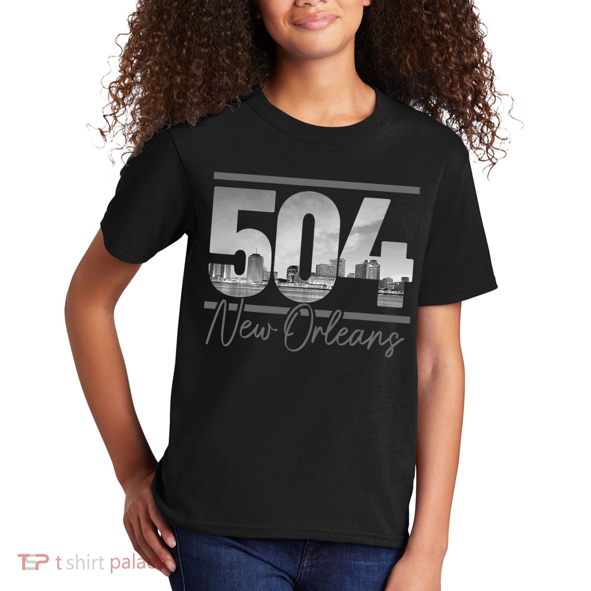 New Orleans 504 Area Code Skyline Louisiana Kids T-Shirt