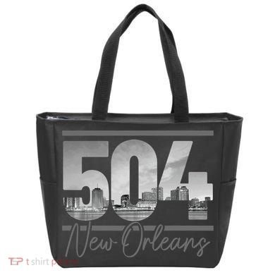New Orleans 504 Area Code Skyline Louisiana Tote Bag