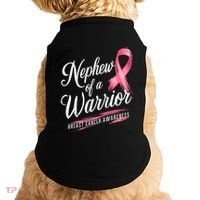 Nephew Of A Warrior Breast Cancer Awareness Doggie Tank thumb 0