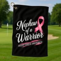 Nephew Of A Warrior Breast Cancer Awareness Golf Towel thumb 1