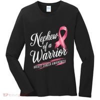 Nephew Of A Warrior Breast Cancer Awareness Women's Long Sleeve Shirt thumb 0