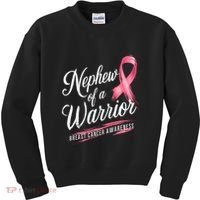 Nephew Of A Warrior Breast Cancer Awareness Kids Sweatshirt thumb 0
