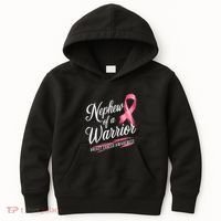 Nephew Of A Warrior Breast Cancer Awareness Kids Hoodie thumb 0