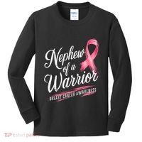 Nephew Of A Warrior Breast Cancer Awareness Kids Long Sleeve Shirt thumb 0
