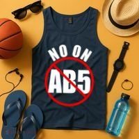 No On AB5 California Truckers Protest Tank Top thumb 4