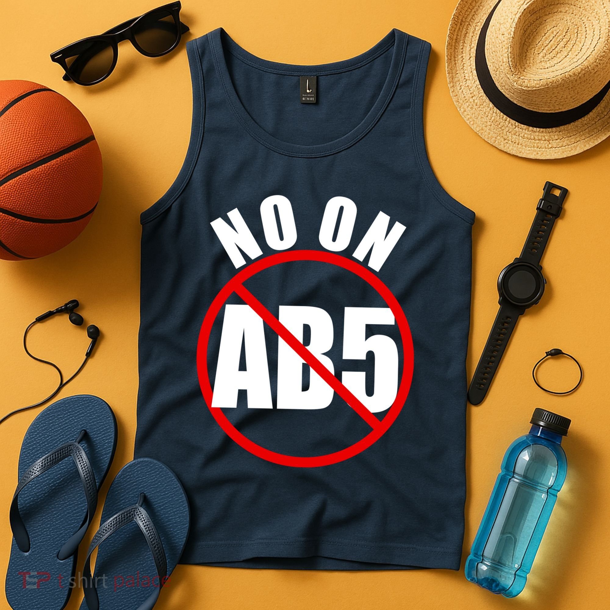 No On AB5 California Truckers Protest Tank Top