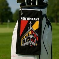 New Orleans Art Deco Golf Towel thumb 2