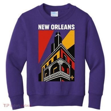 New Orleans Art Deco Kids Sweatshirt