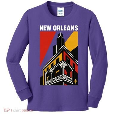 New Orleans Art Deco Kids Long Sleeve Shirt