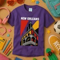 New Orleans Art Deco Kids T-Shirt thumb 3