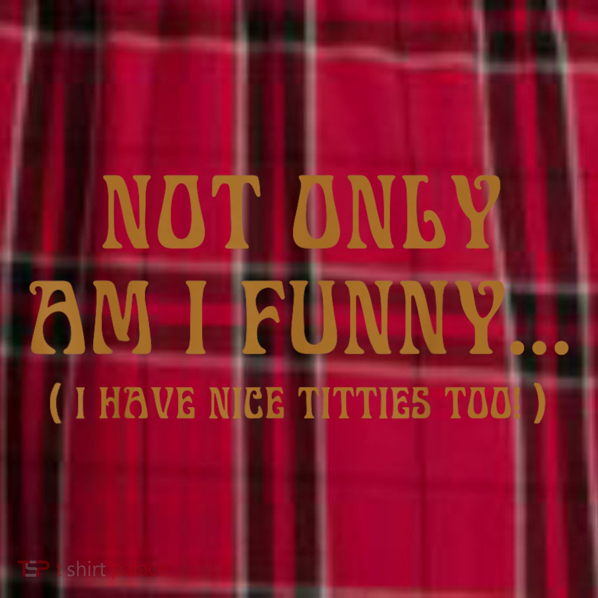 Not Only Am I Funny I Have Nice Titties Too Women's Flannel Plaid Pajama Pants