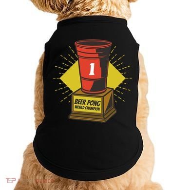 Number One Beer Pong Champion Doggie Tank