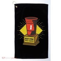 Number One Beer Pong Champion Golf Towel thumb 0