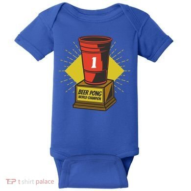 Number One Beer Pong Champion Baby Bodysuit