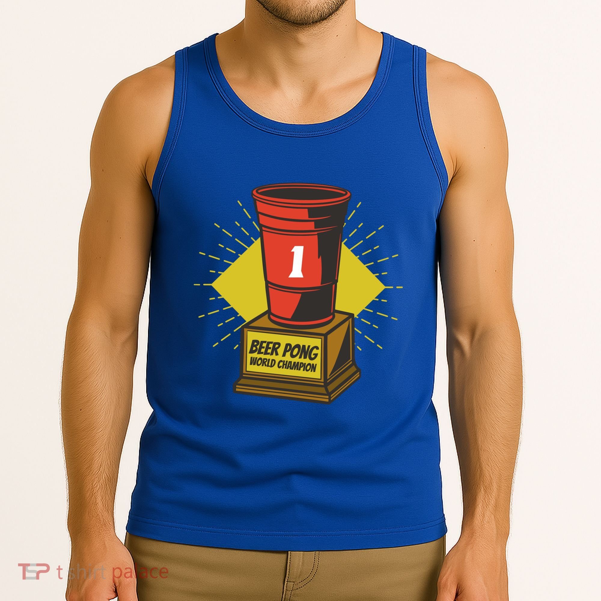 Number One Beer Pong Champion Tank Top