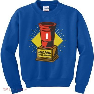 Number One Beer Pong Champion Kids Sweatshirt