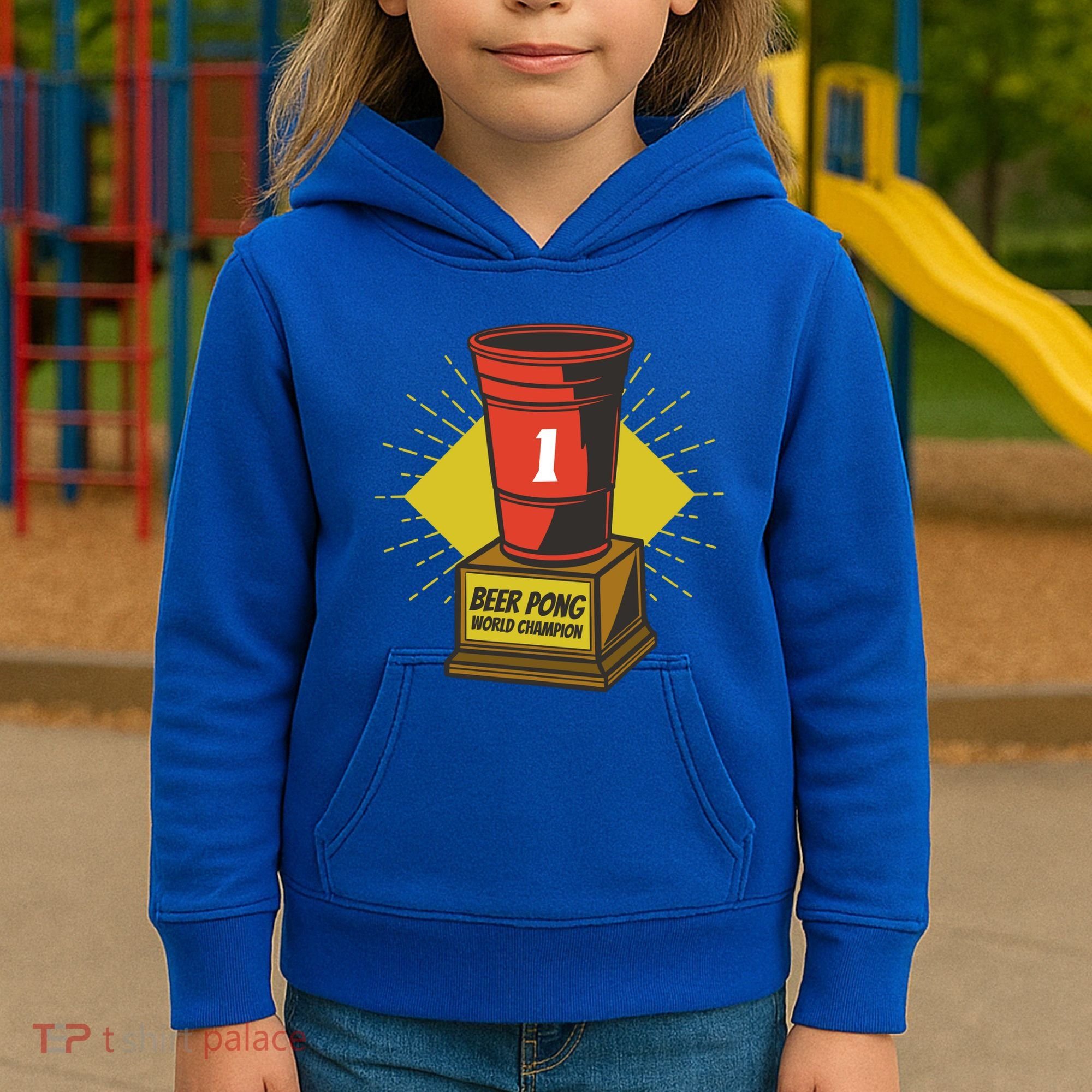 Number One Beer Pong Champion Kids Hoodie