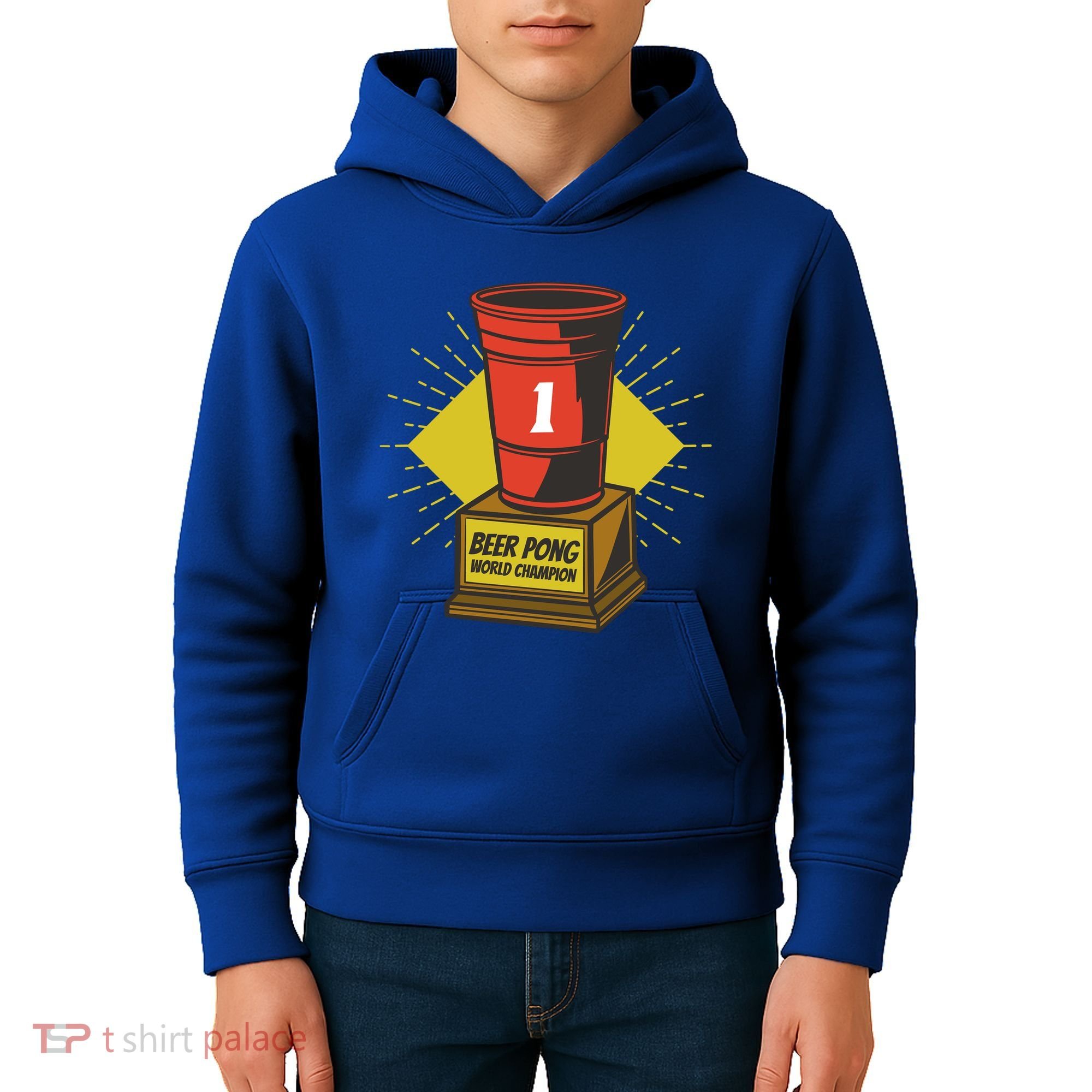 Number One Beer Pong Champion Kids Hoodie