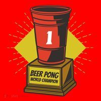 Number One Beer Pong Champion Santa Hat thumb 1