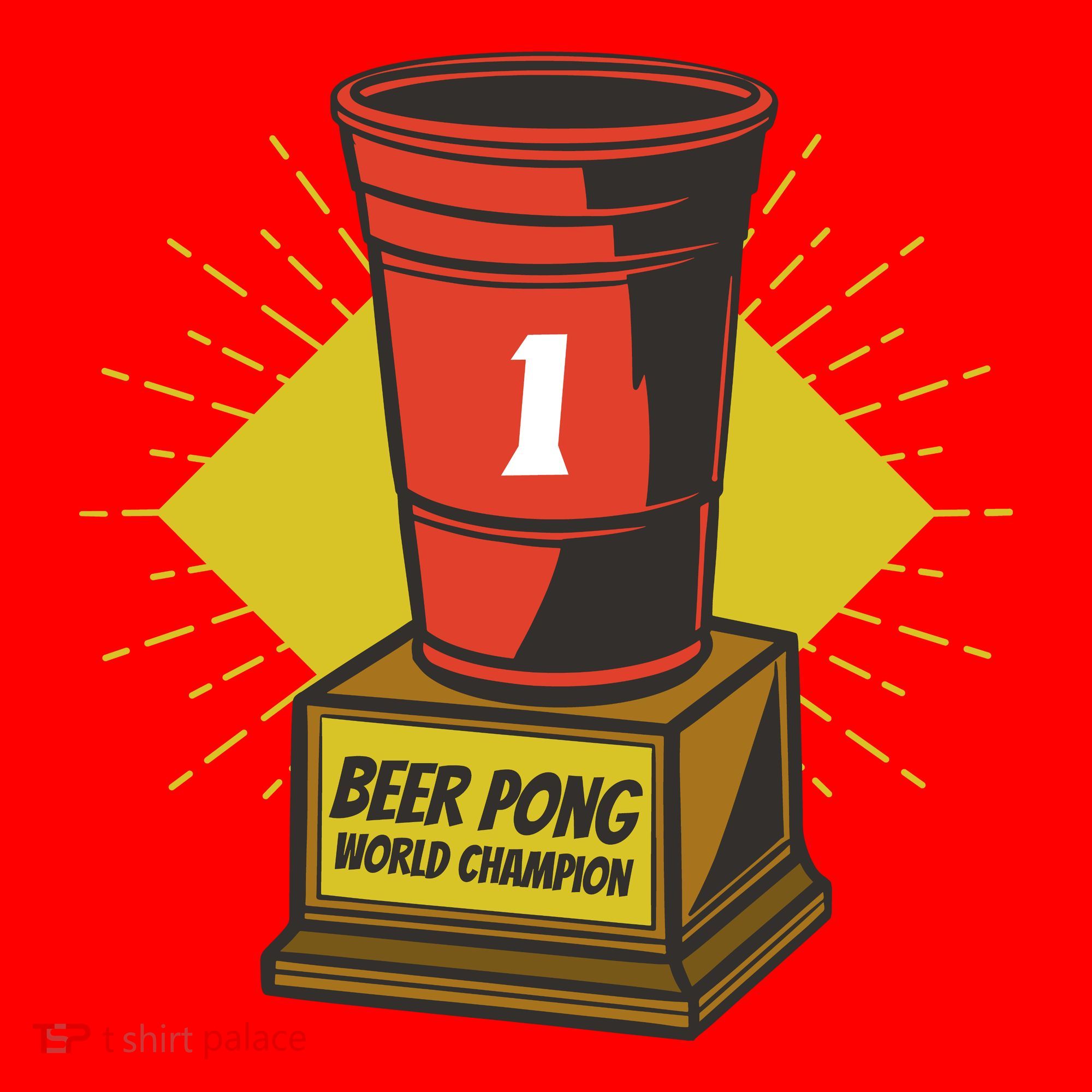 Number One Beer Pong Champion Santa Hat