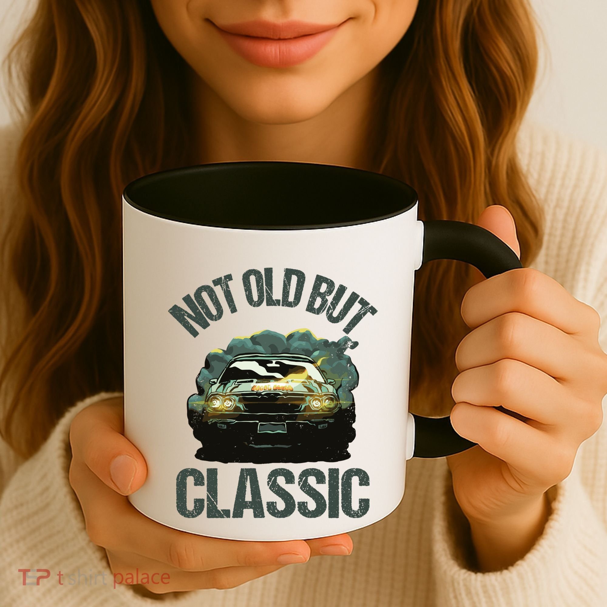Not Old But Classic Comic Car Auto Racing Sports Lover Gift Coffee Mug