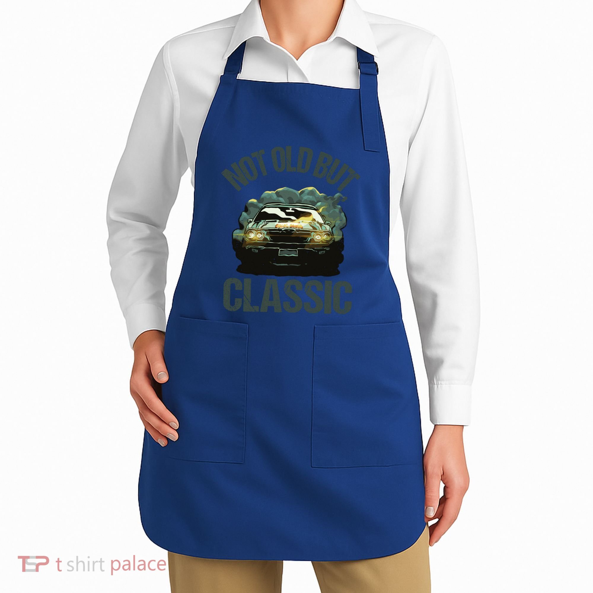 Not Old But Classic Comic Car Auto Racing Sports Lover Gift Apron