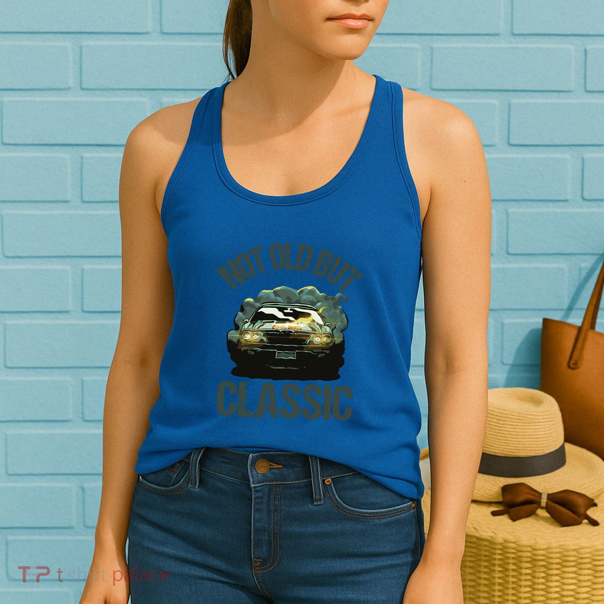 Not Old But Classic Comic Car Auto Racing Sports Lover Gift Women's Tank Top