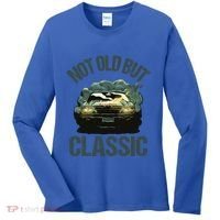 Not Old But Classic Comic Car Auto Racing Sports Lover Gift Women's Long Sleeve Shirt thumb 0