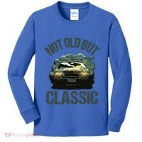 Not Old But Classic Comic Car Auto Racing Sports Lover Gift Kids Long Sleeve Shirt thumb 0