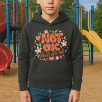 Not Ok But It's Ok Kids Hoodie thumb 2