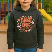 Not Ok But It's Ok Kids Hoodie thumb 3
