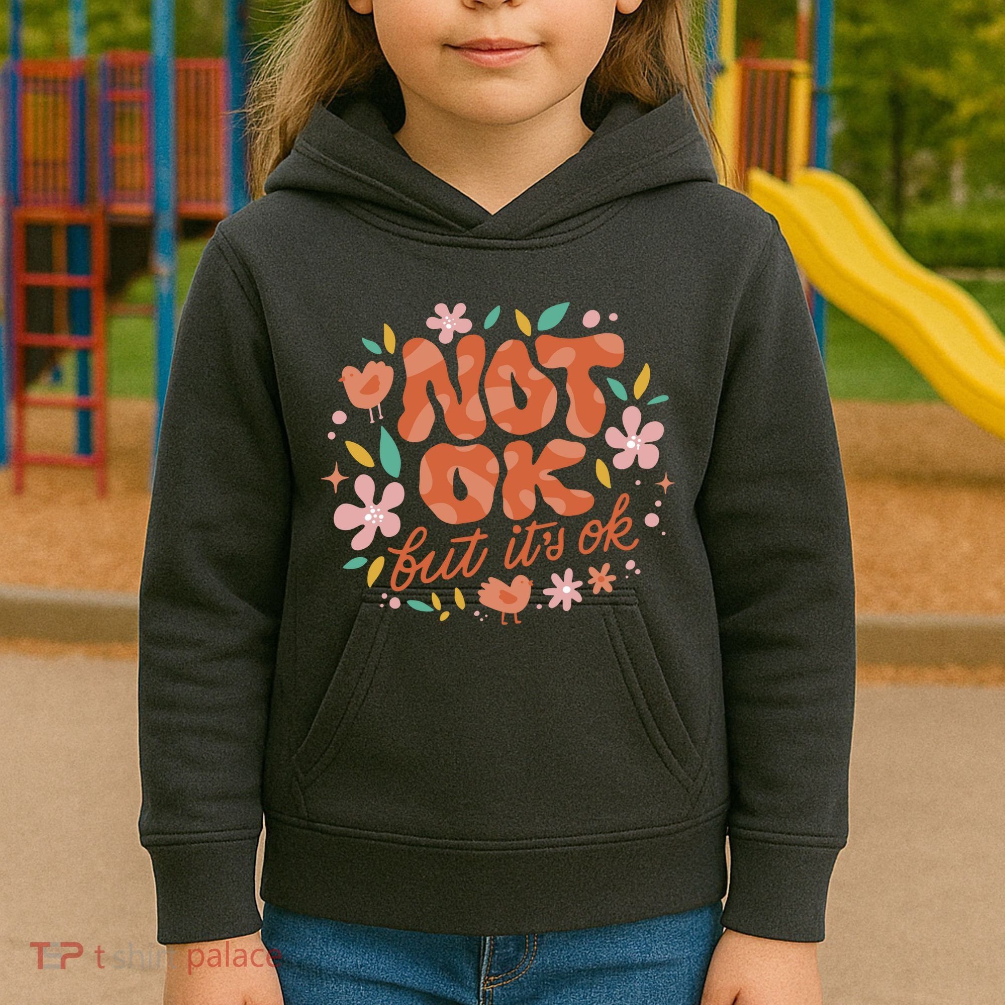 Not Ok But It's Ok Kids Hoodie