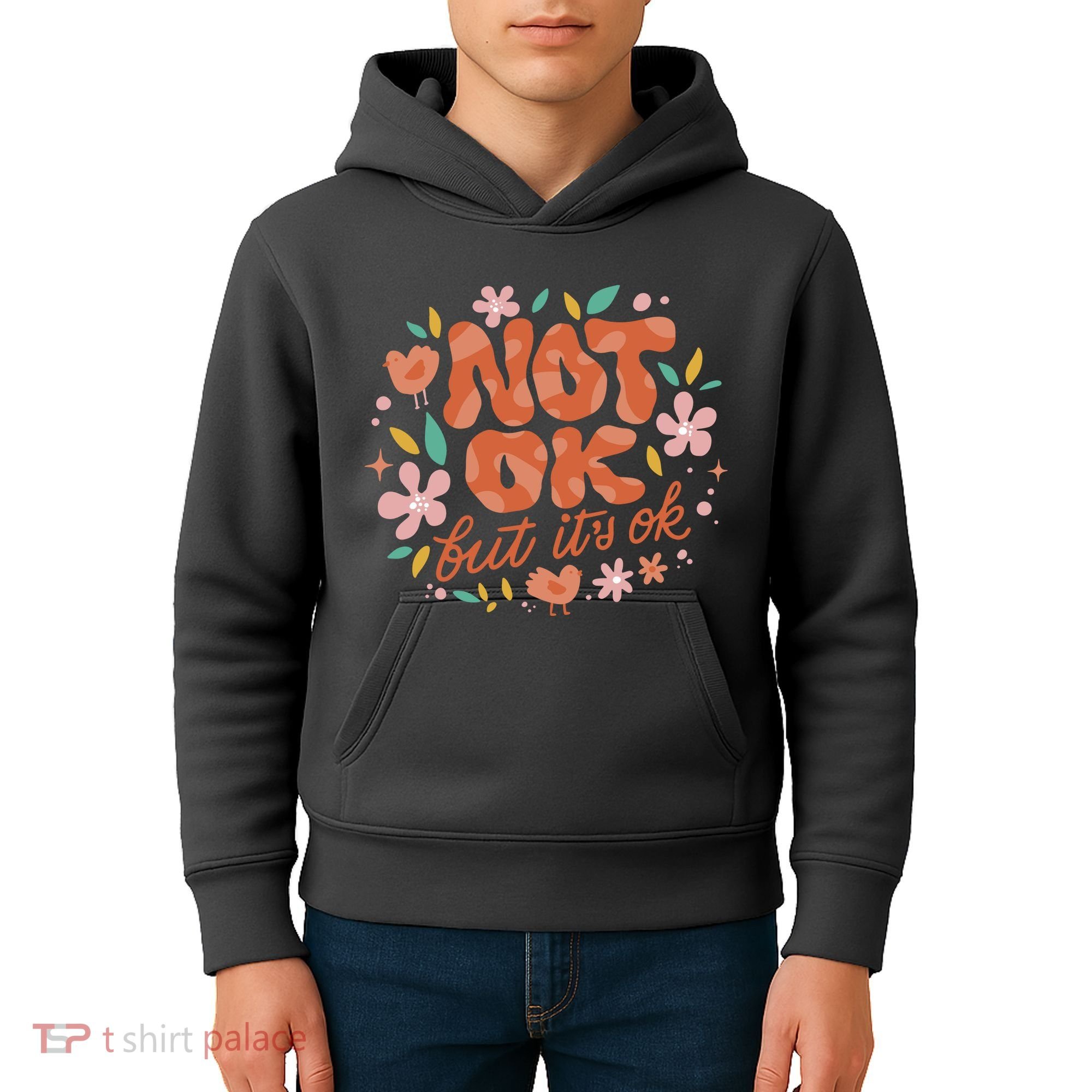 Not Ok But It's Ok Kids Hoodie