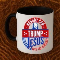 Nobody Can Trump Jesus Vote The Almighty Coffee Mug thumb 2