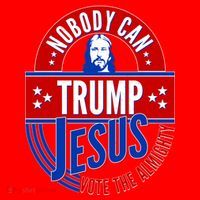 Nobody Can Trump Jesus Vote The Almighty Santa Hat thumb 1