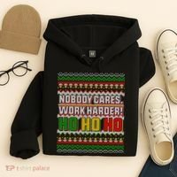 Nobody Care Work Hardy Ugly Christmas Sweater Hoodie thumb 4