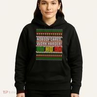 Nobody Care Work Hardy Ugly Christmas Sweater Hoodie thumb 5