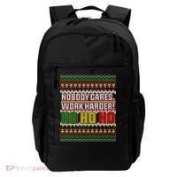 Nobody Care Work Hardy Ugly Christmas Sweater Backpack thumb 0