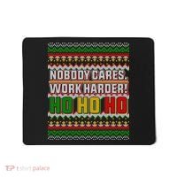 Nobody Care Work Hardy Ugly Christmas Sweater Mousepad thumb 0